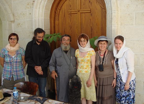 Группа журналистов из Москвы в гостях у архимандрита Хризостома (Тавулареаса)